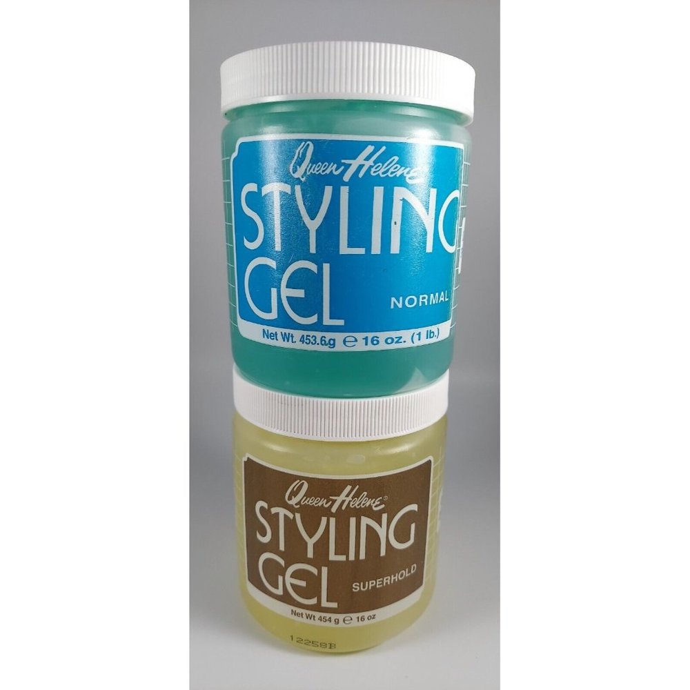 Queen Helene Styling Gel 16 Oz Lot Of 2 Normal + Super Hold Discontinued